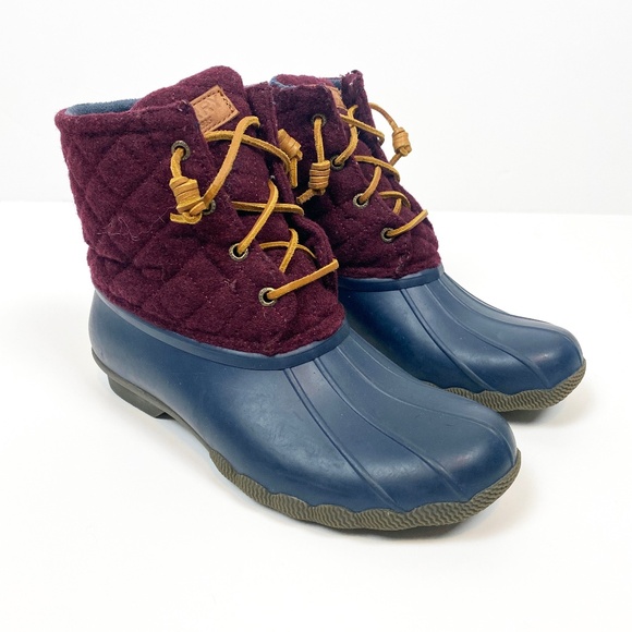 Sperry Saltwater Quilted Duck Boots - Size 7.5 - Picture 1 of 11